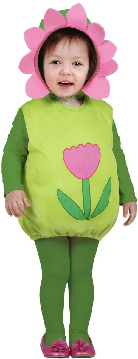 Natuur Groente & Fruit Kostuum | Flower Child Opgevulde Bloem Kind Kostuum | Maat 104 | Carnaval kostuum | Verkleedkleding